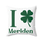I Clover Meriden Spun Polyester Square Pillow