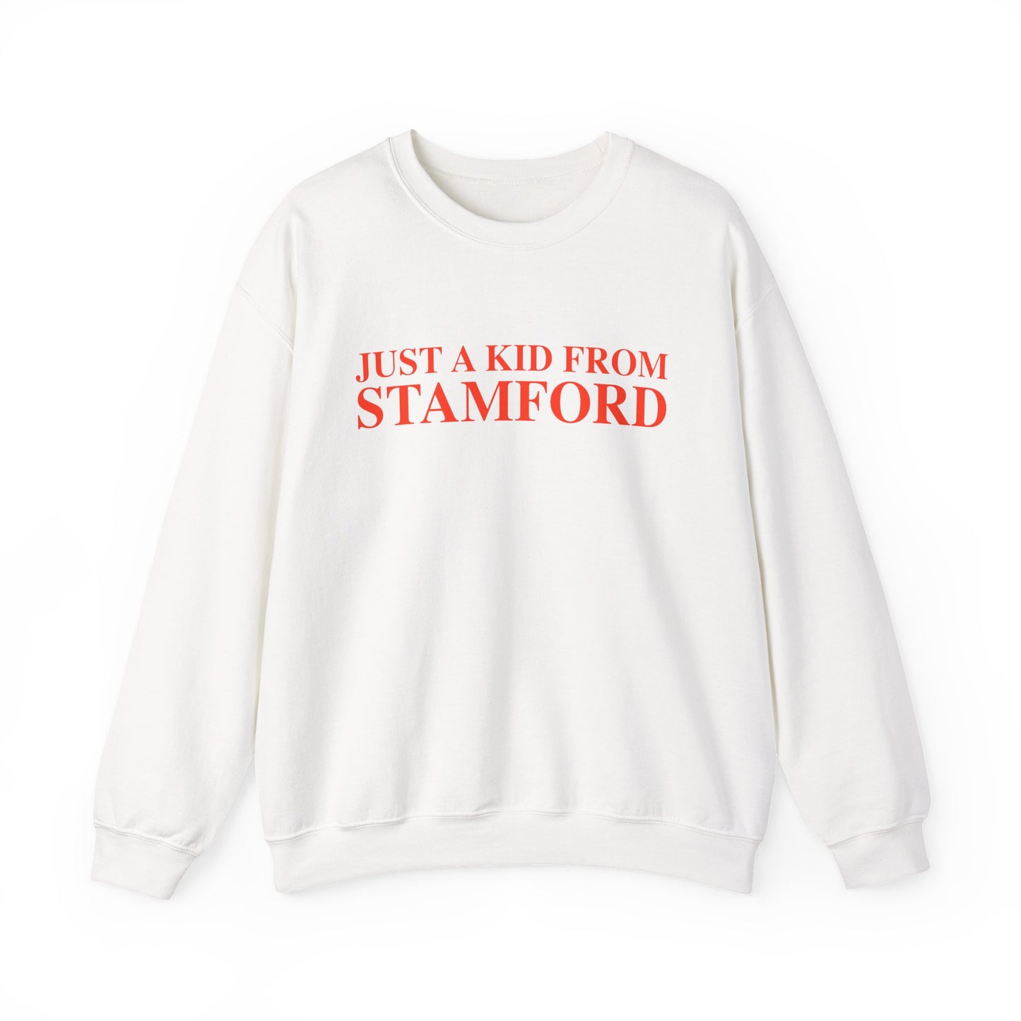 Just a kid from Stamford Unisex Heavy Blend™ Crewneck Sweatshirt