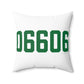 06606 Bridgeport Connecticut Zip Code Spun Polyester Square Pillow