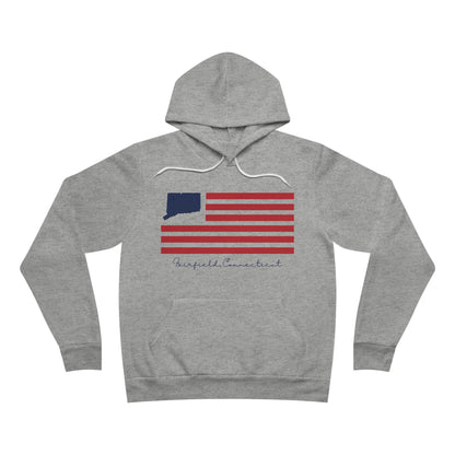 Fairfield Connecticut Flag Unisex Sponge Fleece Pullover Hoodie