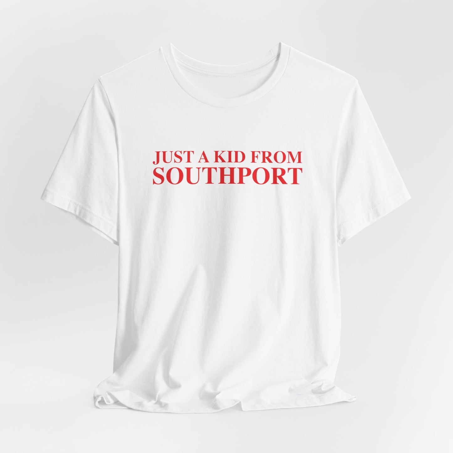 Just a kid from Southport Unisex Jersey Short Sleeve T-Shirt