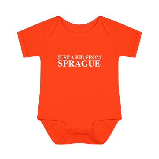 Just a kid from Sprague Infant Baby Rib Bodysuit