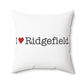 I Heart Ridgefield. Spun Polyester Square Pillow