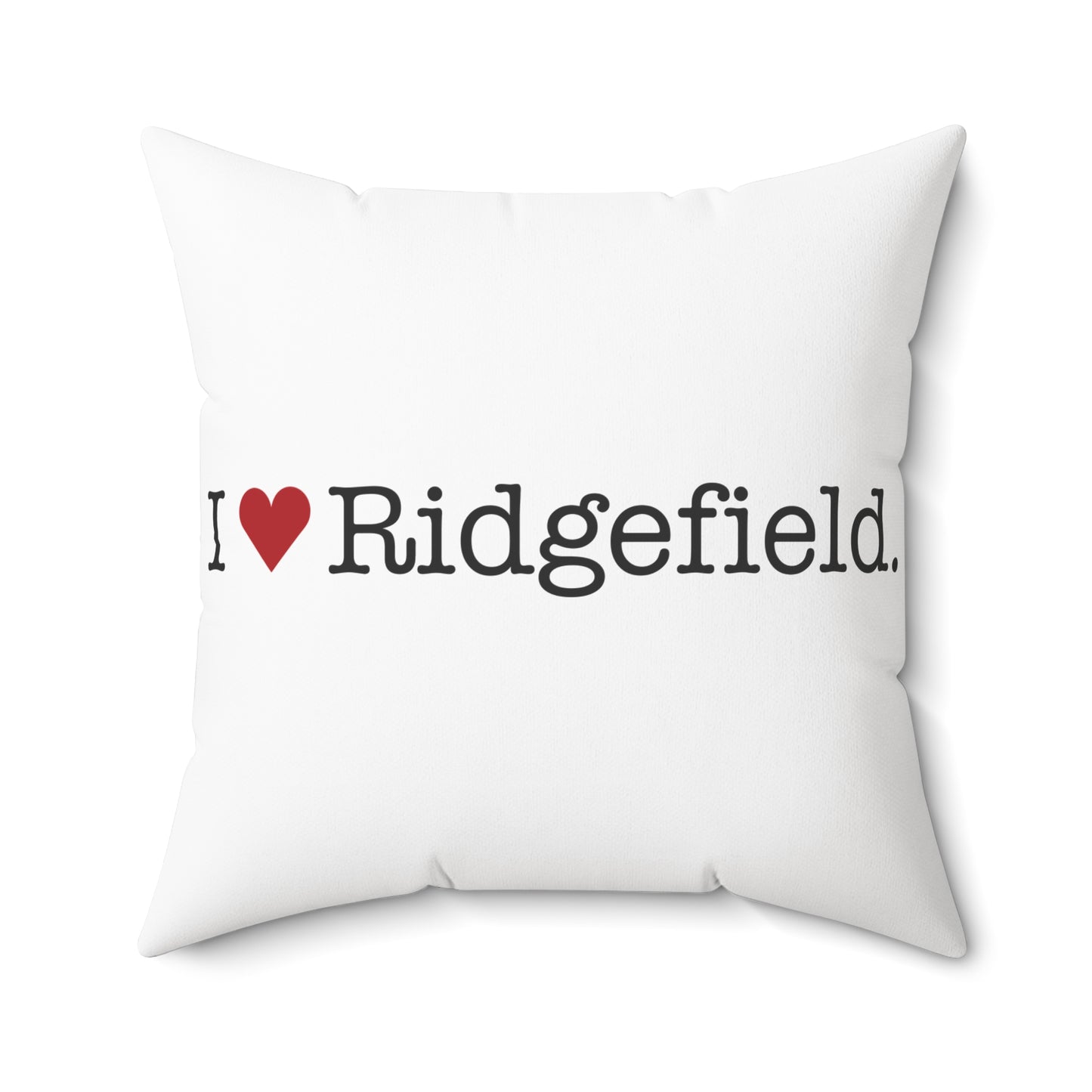 I Heart Ridgefield. Spun Polyester Square Pillow