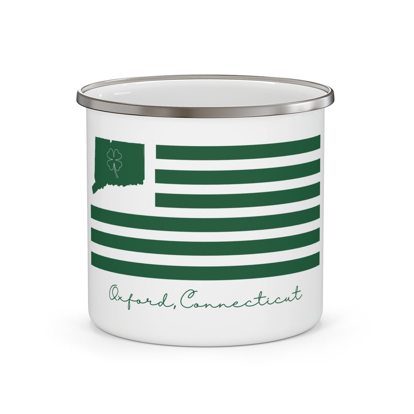 Oxford Connecticut St. Patrick’s Day Flag Enamel Camping Mug