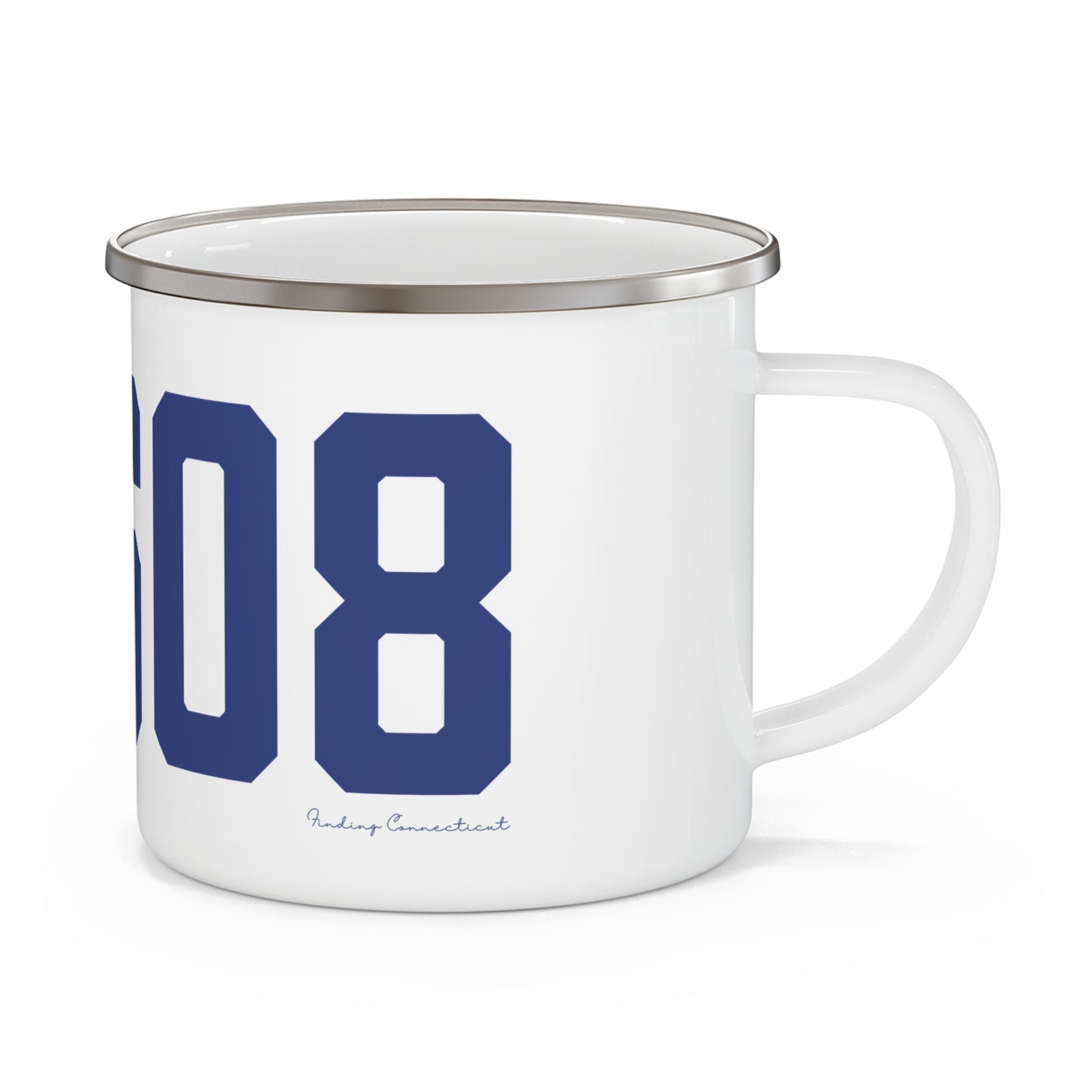 06608 Bridgeport Connecticut Zip Code Enamel Camping Mug