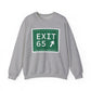 Vintage Exit 65 WCP Sign Unisex Heavy Blend™ Crewneck Sweatshirt