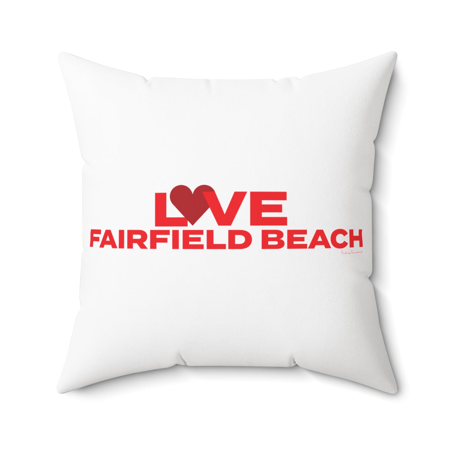 Love Fairfield Beach Spun Polyester Square Pillow