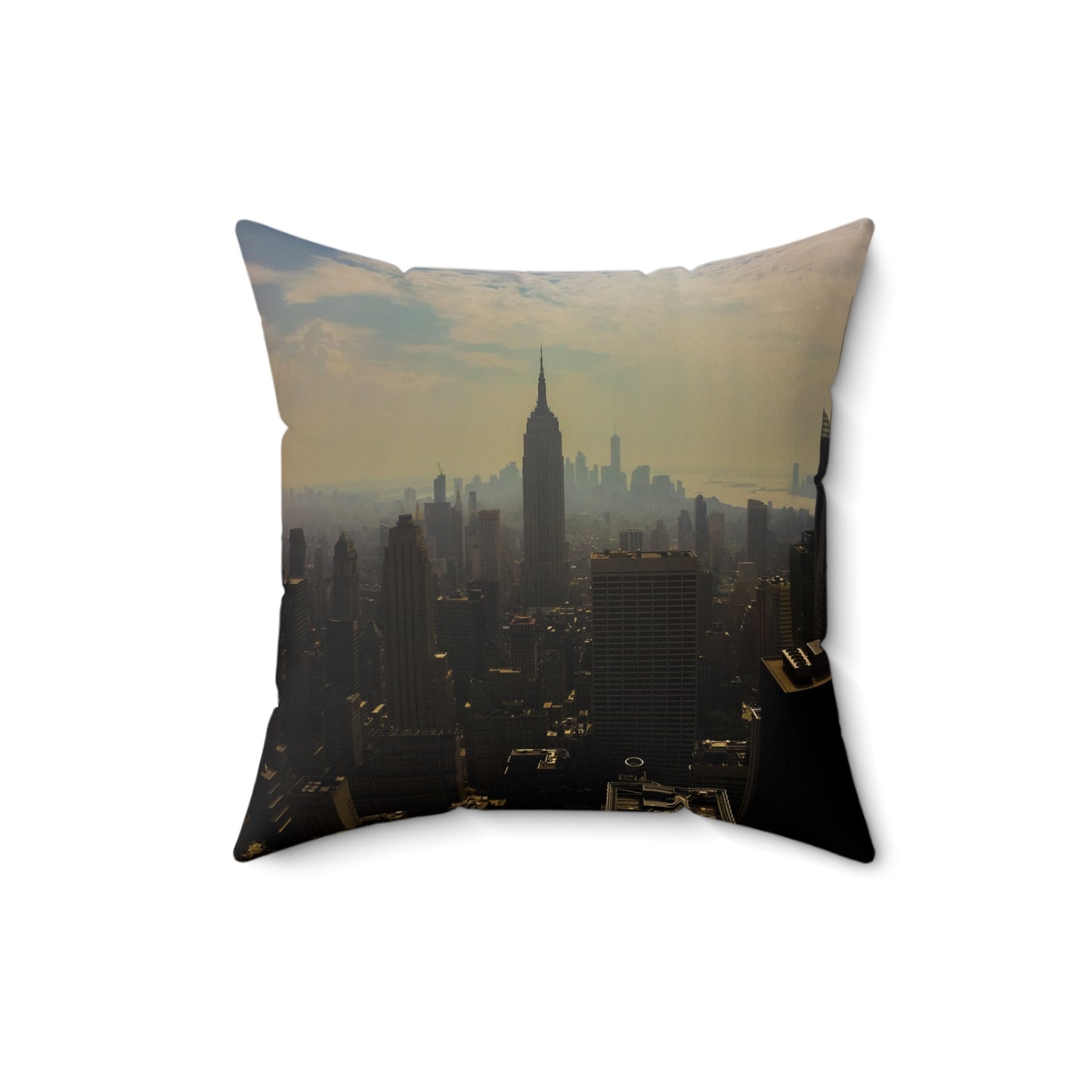 NYC Skyline Spun Polyester Square Pillow