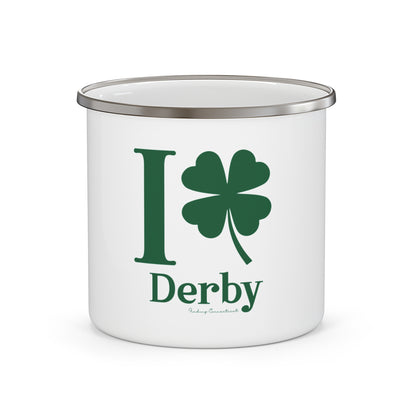 I Clover Derby Enamel Camping Mug