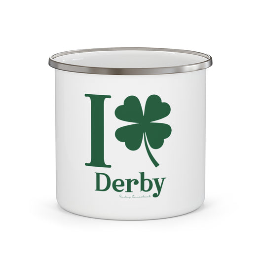 I Clover Derby Enamel Camping Mug