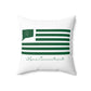 Lyme Connecticut St. Patrick’s Day Flag Spun Polyester Square Pillow