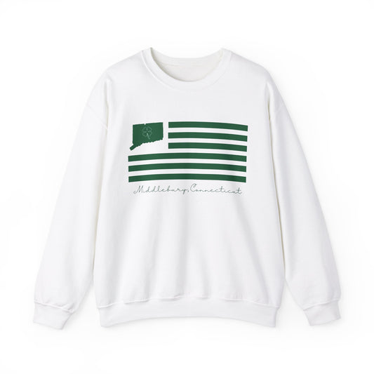 Middlebury Connecticut St. Patrick’s Day Flag Unisex Heavy Blend™ Crewneck Sweatshirt