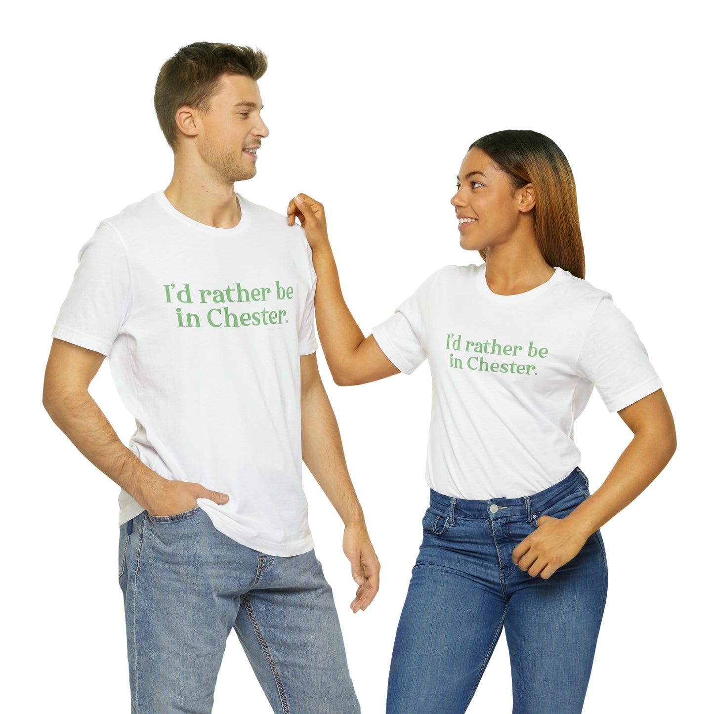 I'd rather be in Chester Unisex Jersey Short Sleeve T-Shirt