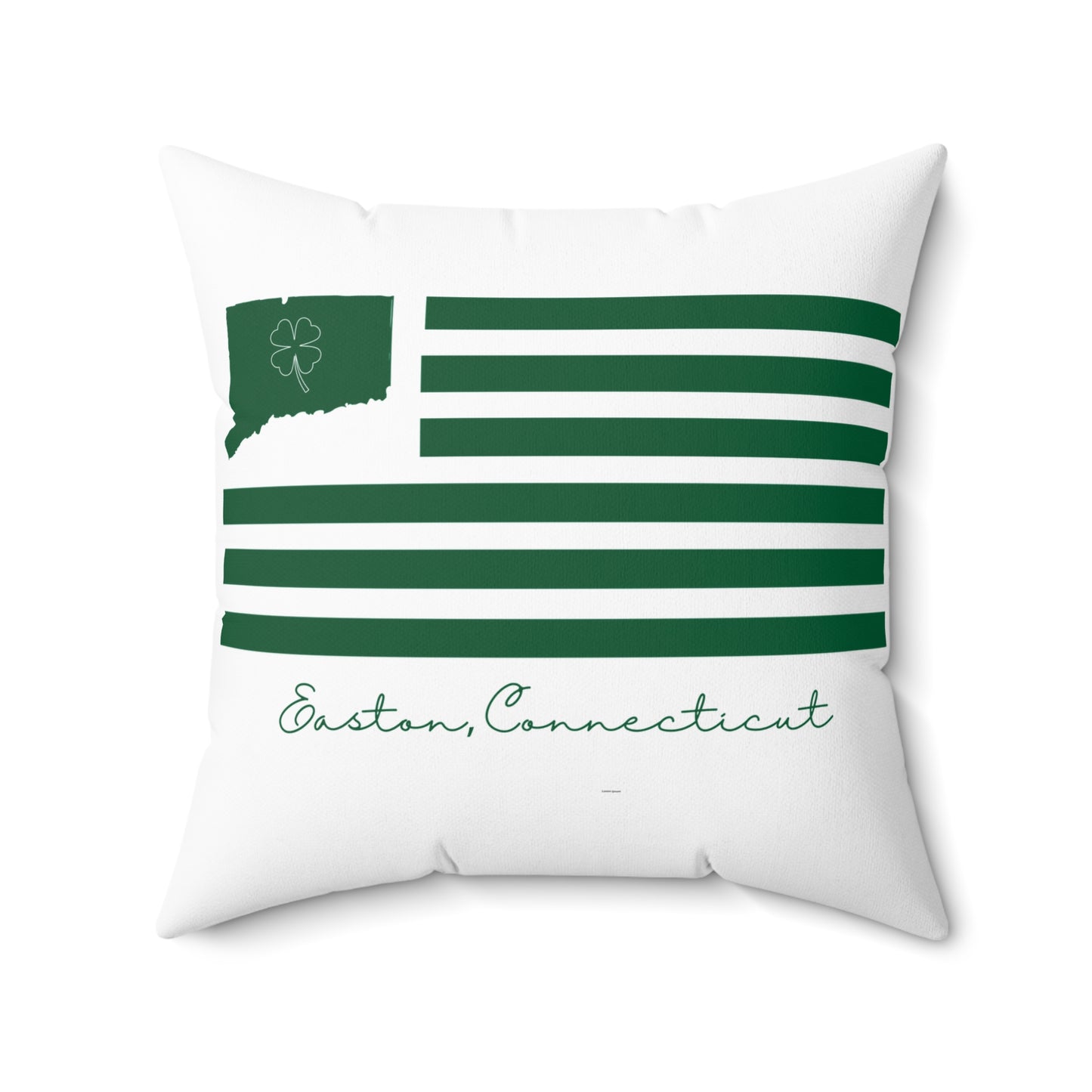 Easton Connecticut St Patrick’s Day Flag Spun Polyester Square Pillow