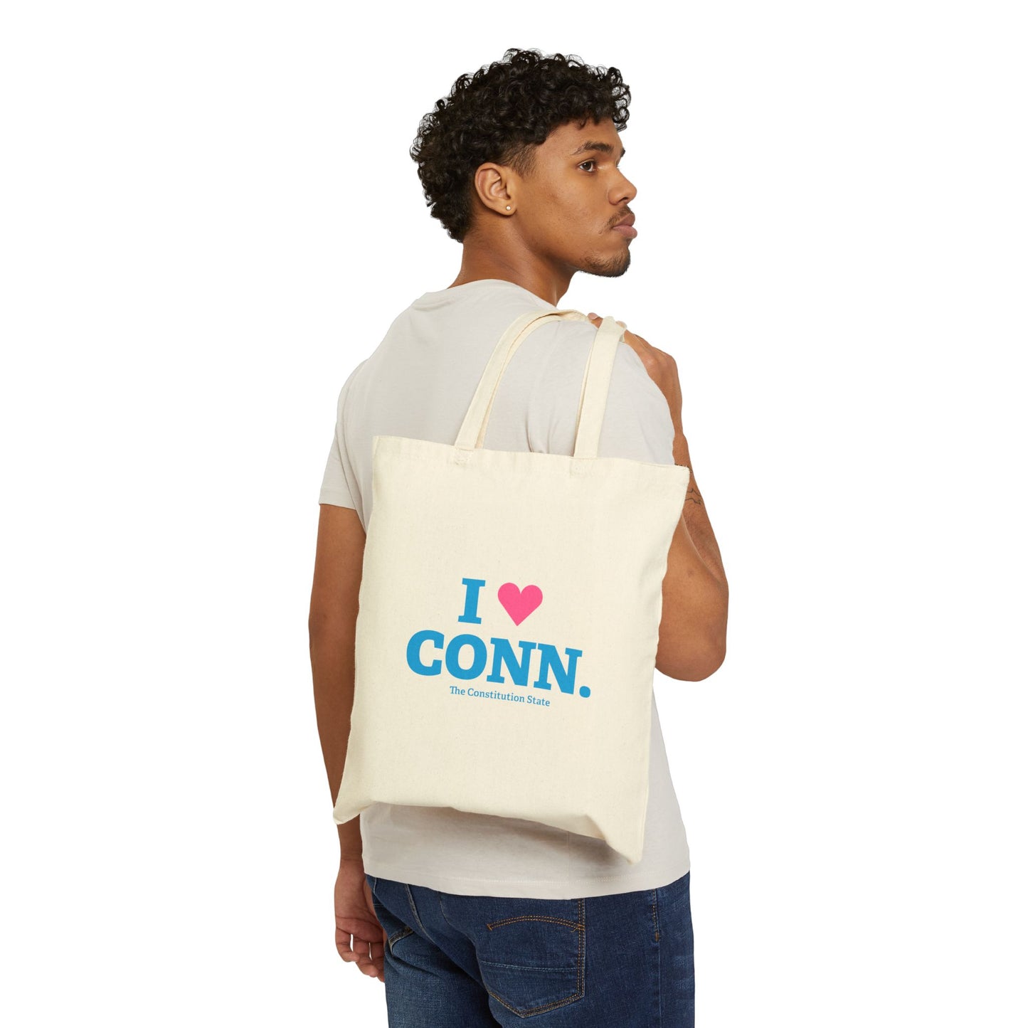 I Heart CONN. Cotton Canvas Tote Bag