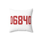 06840 New Canaan Connecticut Zip Code Spun Polyester Square Pillow