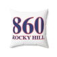 860 Rocky Hill Red, White & Blue Spun Polyester Square Pillow