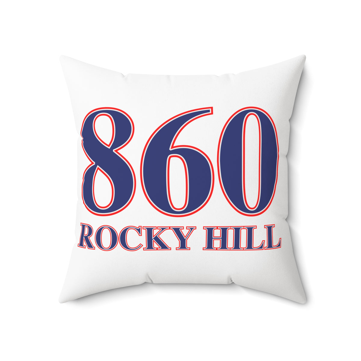 860 Rocky Hill Red, White & Blue Spun Polyester Square Pillow