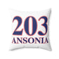 203 Ansonia Red White & Blue Spun Polyester Square Pillow