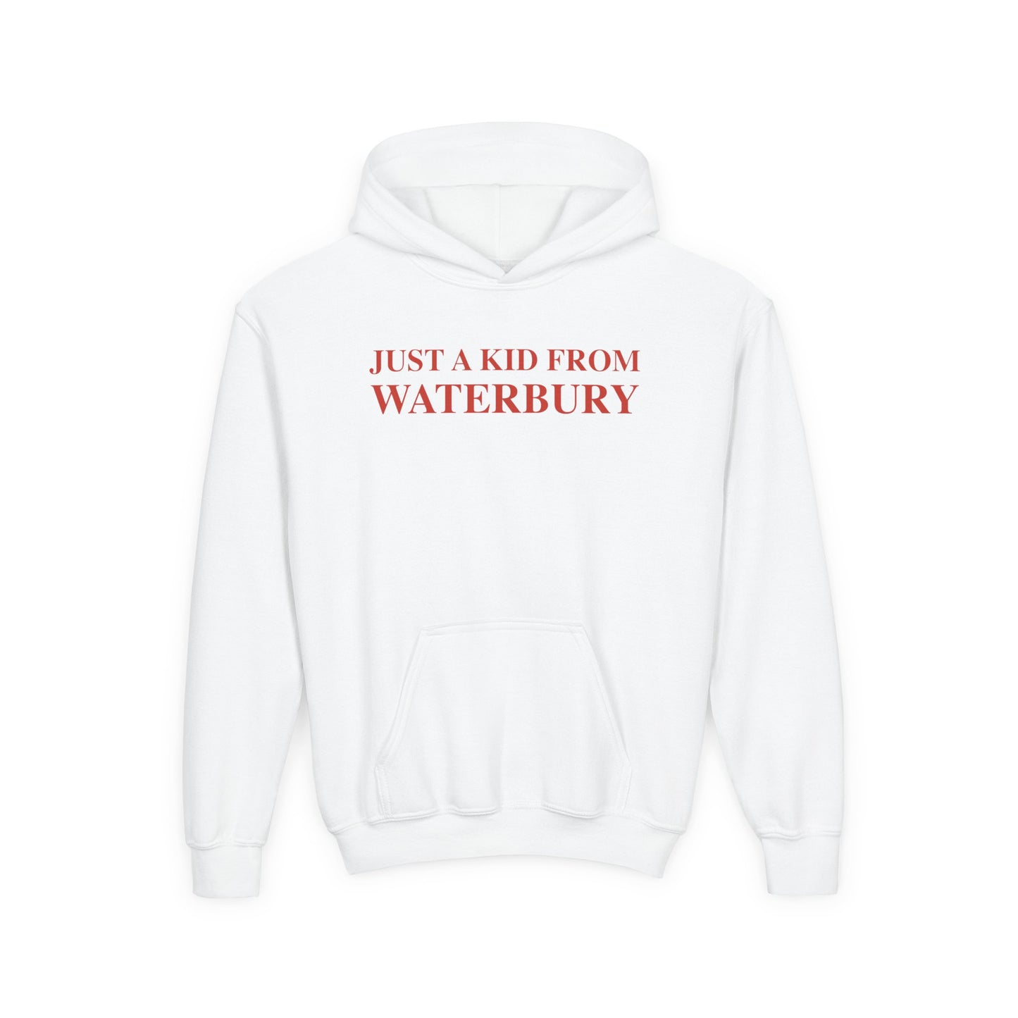 Just a kid from Waterbury Youth Heavy Blend Hooded Sweatshirt