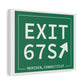 Vintage Exit 67S WCP Sign Matte Canvas, Stretched, 1.25"