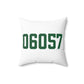 06057 New Hartford Connecticut Zip Code Polyester Square Pillow
