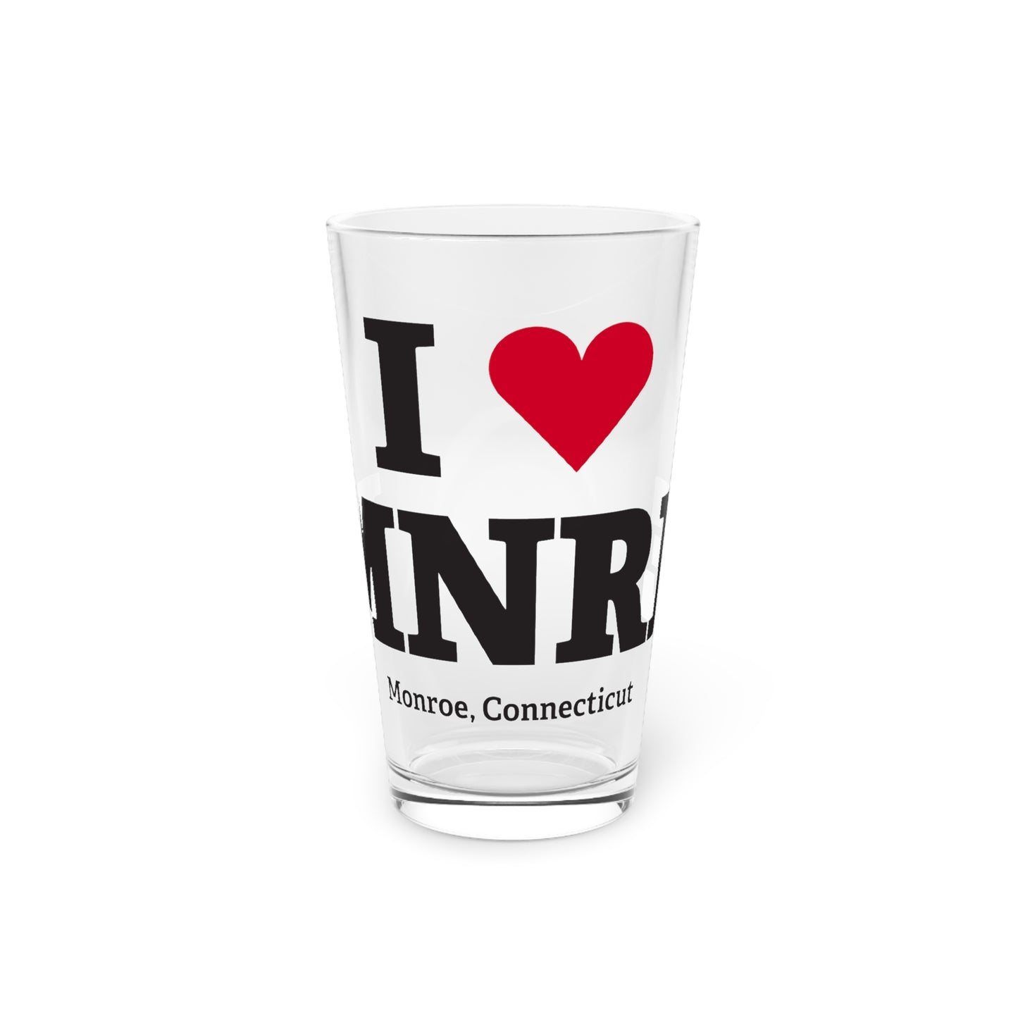 I Heart MNRE Pint Glass, 16oz