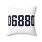 06880 Westport Connecticut Zip Code Spun Polyester Square Pillow