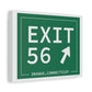 Vintage Exit 56 WCP Sign Matte Canvas, Stretched, 1.25"