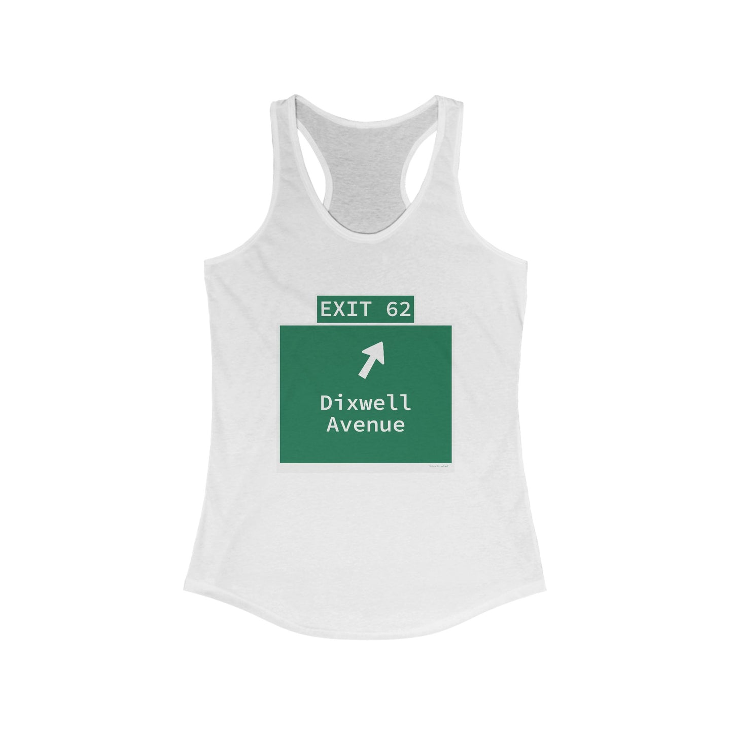 Vintage WCP Exit 62 Sign Women's Ideal Racerback Tank Top