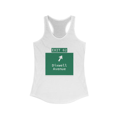 Vintage WCP Exit 62 Sign Women's Ideal Racerback Tank Top