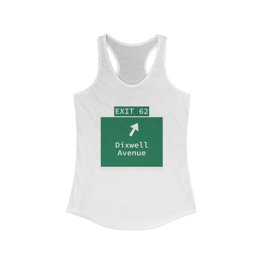 Vintage WCP Exit 62 Sign Women's Ideal Racerback Tank Top