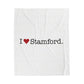 I Heart Stamford.  Velveteen Plush Blanket