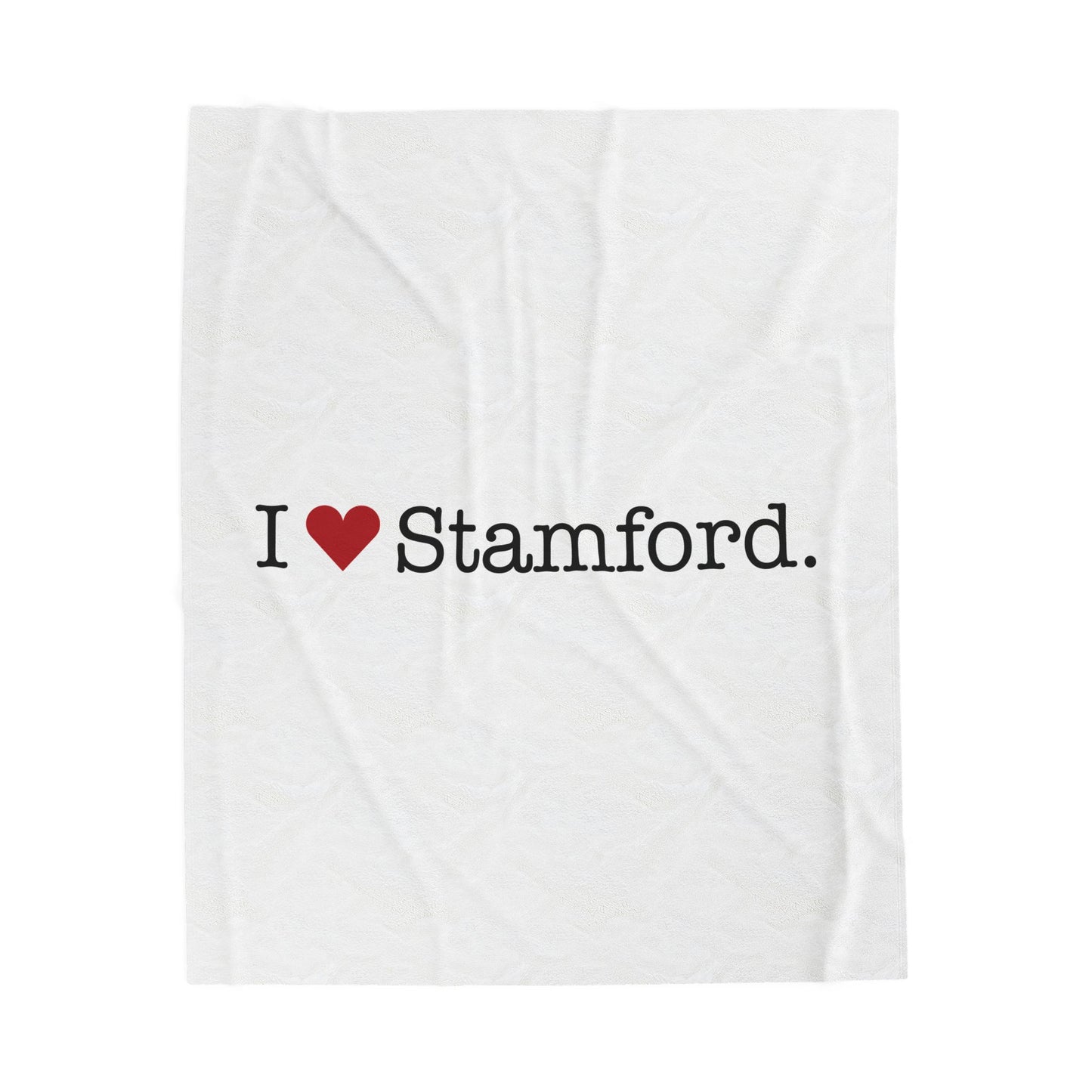 I Heart Stamford.  Velveteen Plush Blanket