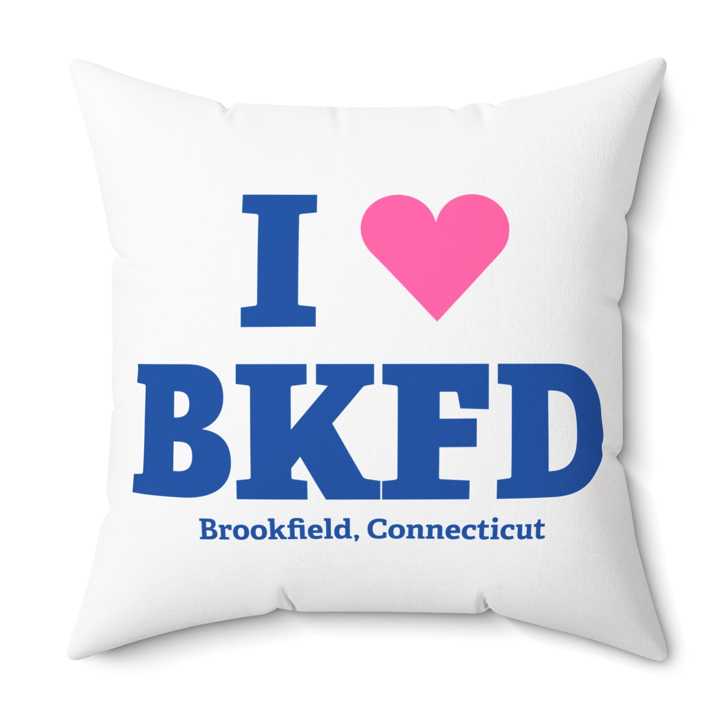 I Heart BKFD Spun Polyester Square Pillow
