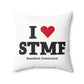 I Heart STMF  Spun Polyester Square Pillow