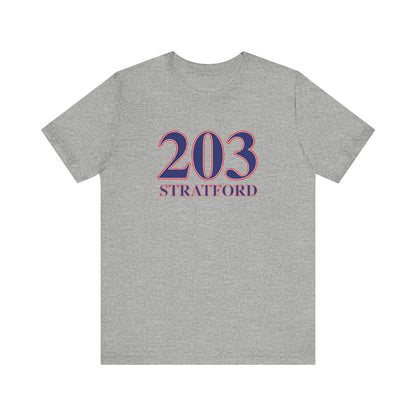 203 Stratford Red White & Blue Unisex Jersey Short Sleeve T-Shirt