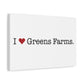 I Heart Greens Farms. Matte Canvas, Stretched, 1.25"