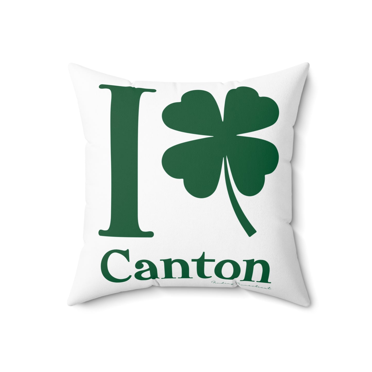 I Clover Canton Spun Polyester Square Pillow