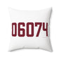 06074 South Windsor Connecticut Zip Code Polyester Square Pillow