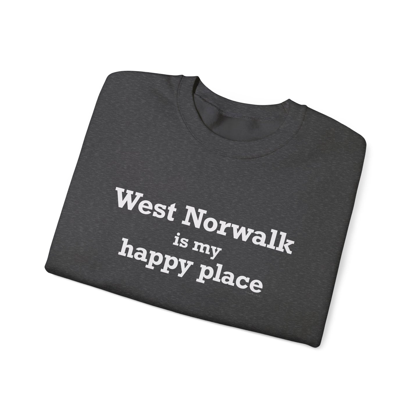 West Norwalk is My Happy Place Unisex Heavy Blend™ Crewneck Sweatshirt
