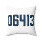 06413 Clinton Connecticut Zip Code Spun Polyester Square Pillow