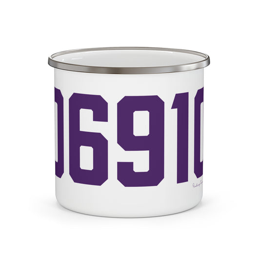 06910 Stamford Connecticut Zip Code Enamel Camping Mug