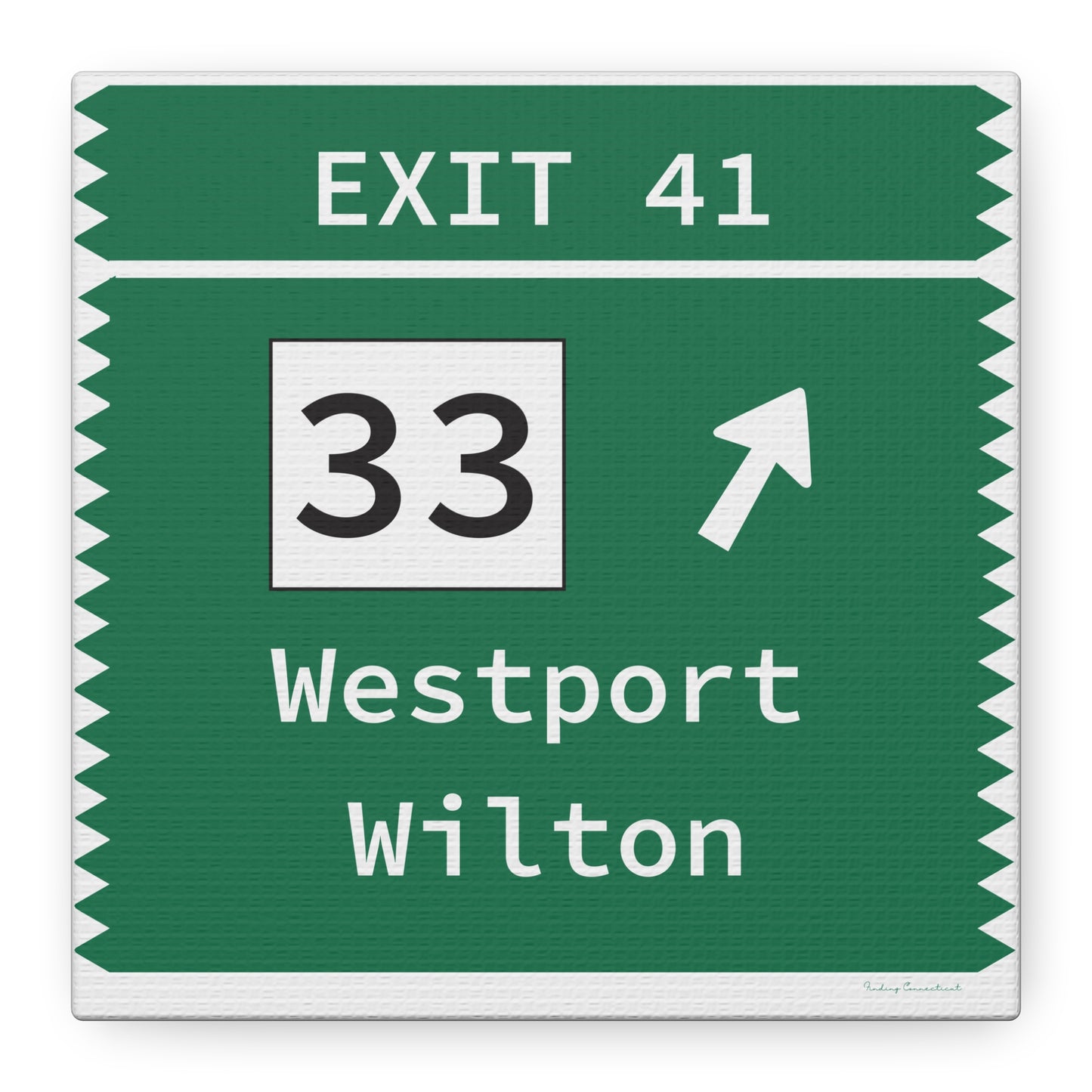 Vintage Merritt Parkway Exit 41 Sign Matte Canvas, Stretched, 1.25"