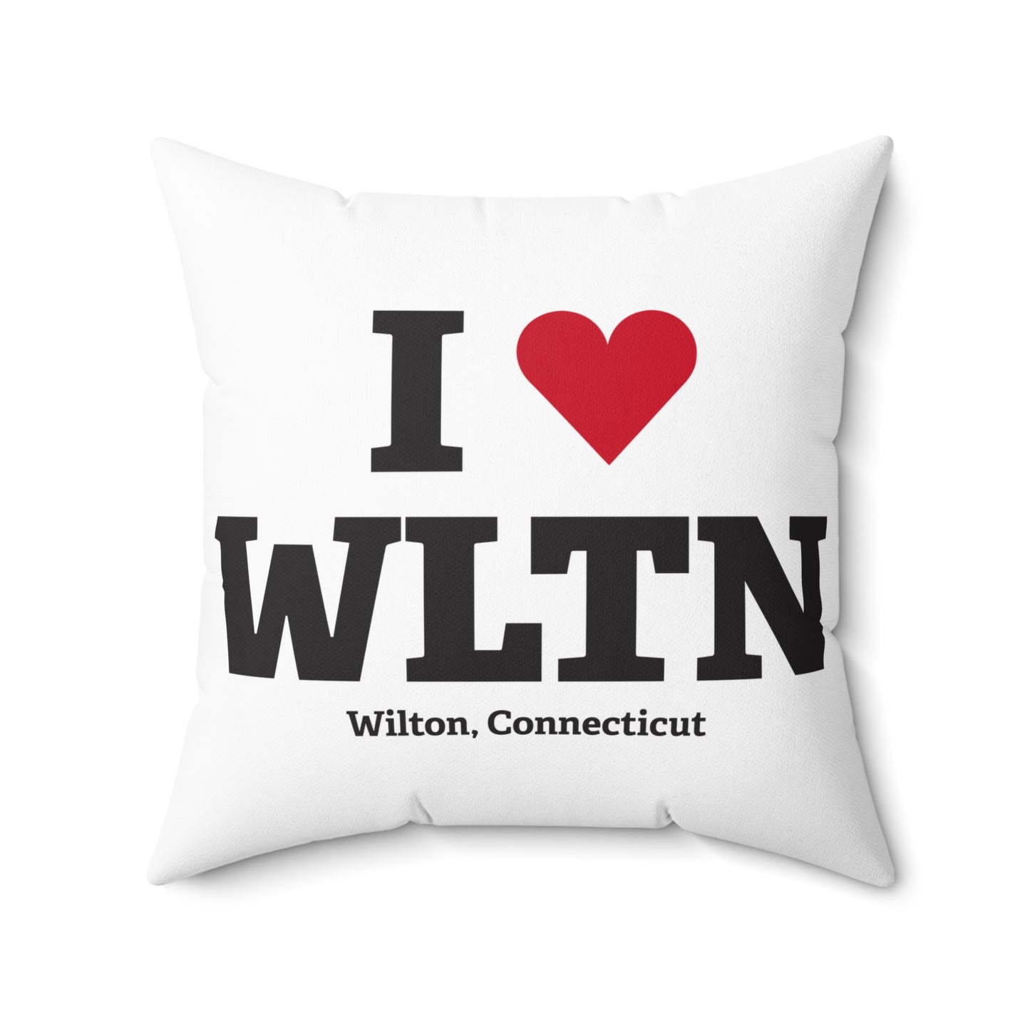 I Heart WLTN Spun Polyester Square Pillow