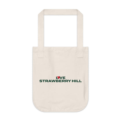 Love Strawberry Hill Organic Canvas Tote Bag