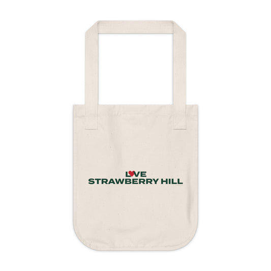 Love Strawberry Hill Organic Canvas Tote Bag