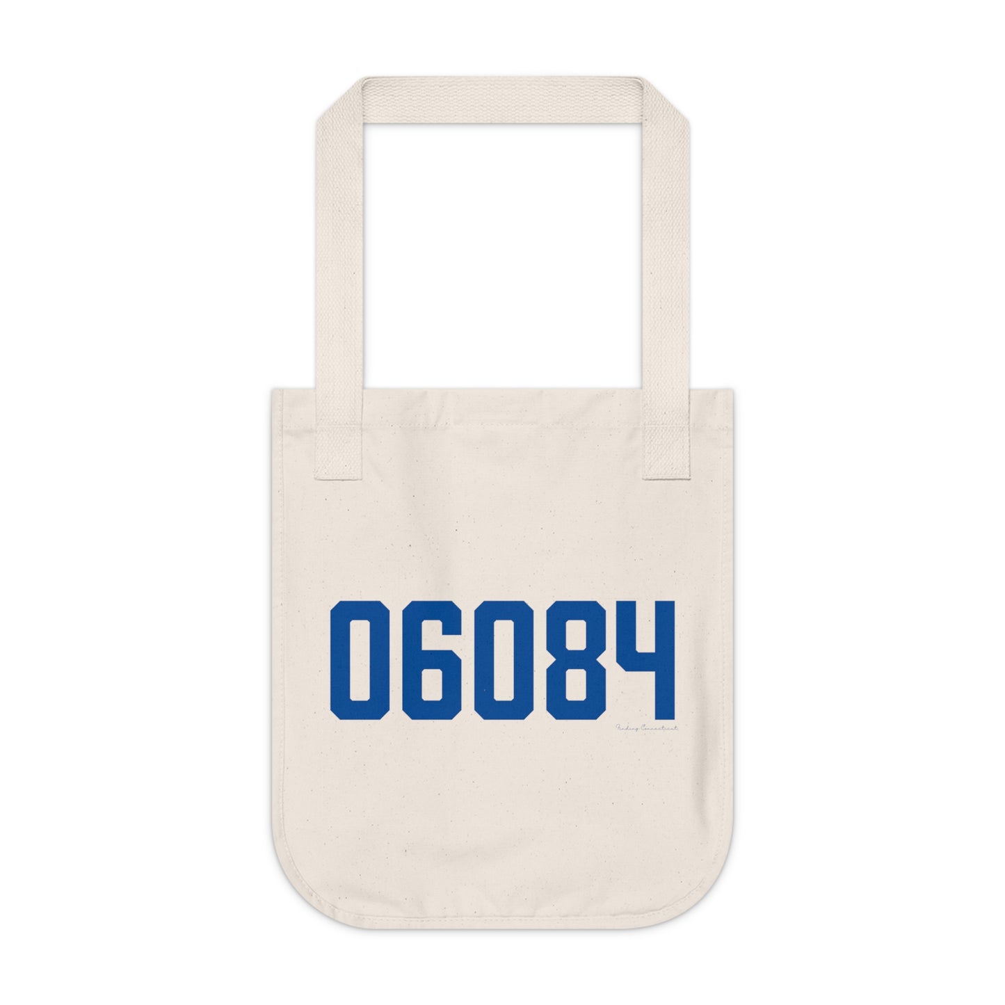 06084 Tolland Connecticut Zip Code Organic Canvas Tote Bag