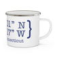 Bridgeport Coordinates Enamel Camping Mug